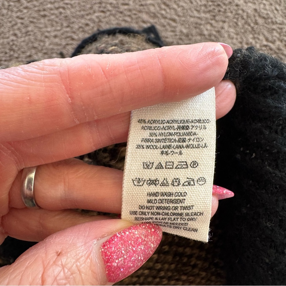 Free People Out Of Africa Wild Cat Wool Cardigan Sweater Oversized S $128 - Picture 13 of 13